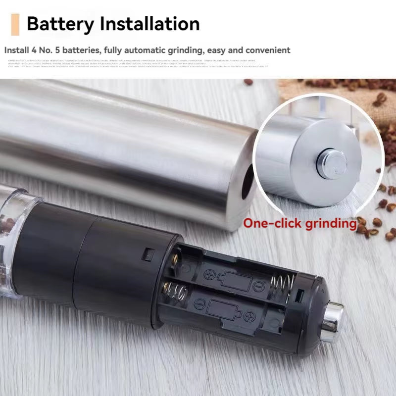 Stainless Steel Electric Salt and Pepper Grinder Salt and Pepper Grinder Set Salt and Pepper Grinder Wholesale