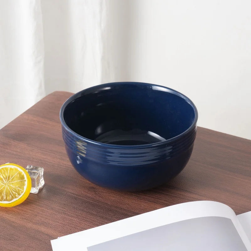 (3 Pack)  Chiara Stoneware 6.25" round Navy Blue Bowl