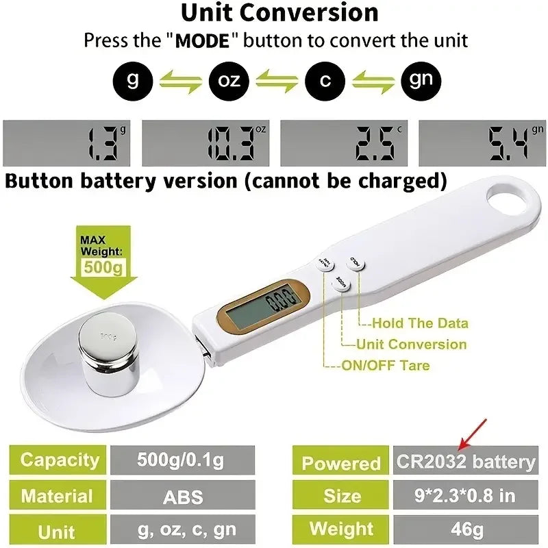 Digital Kitchen Scale Spoon